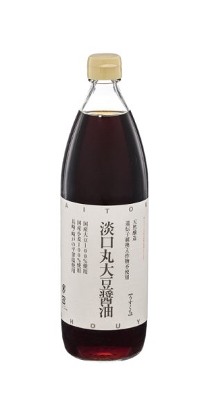 【販売好調！】大徳醤油 淡口丸大豆醤油 900ml